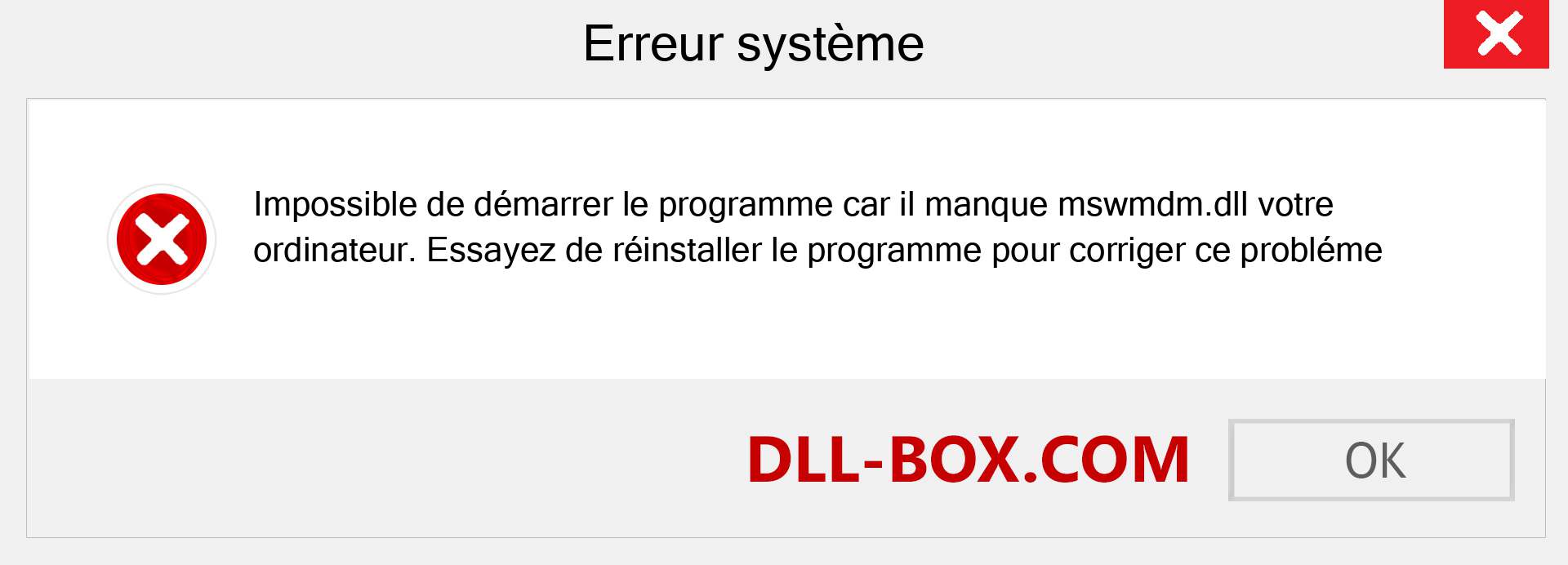 Le fichier mswmdm.dll est manquant ?. Télécharger pour Windows 7, 8, 10 - Correction de l'erreur manquante mswmdm dll sur Windows, photos, images